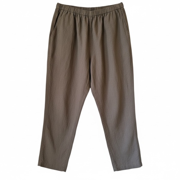 South Street Linen Cropped Taupe 100% Linen Pants Size XL - Picture 3 of 4